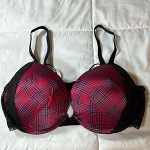 Victoria’s Secret Very Sexy Push-up Plaid Lace Bra Size 36C